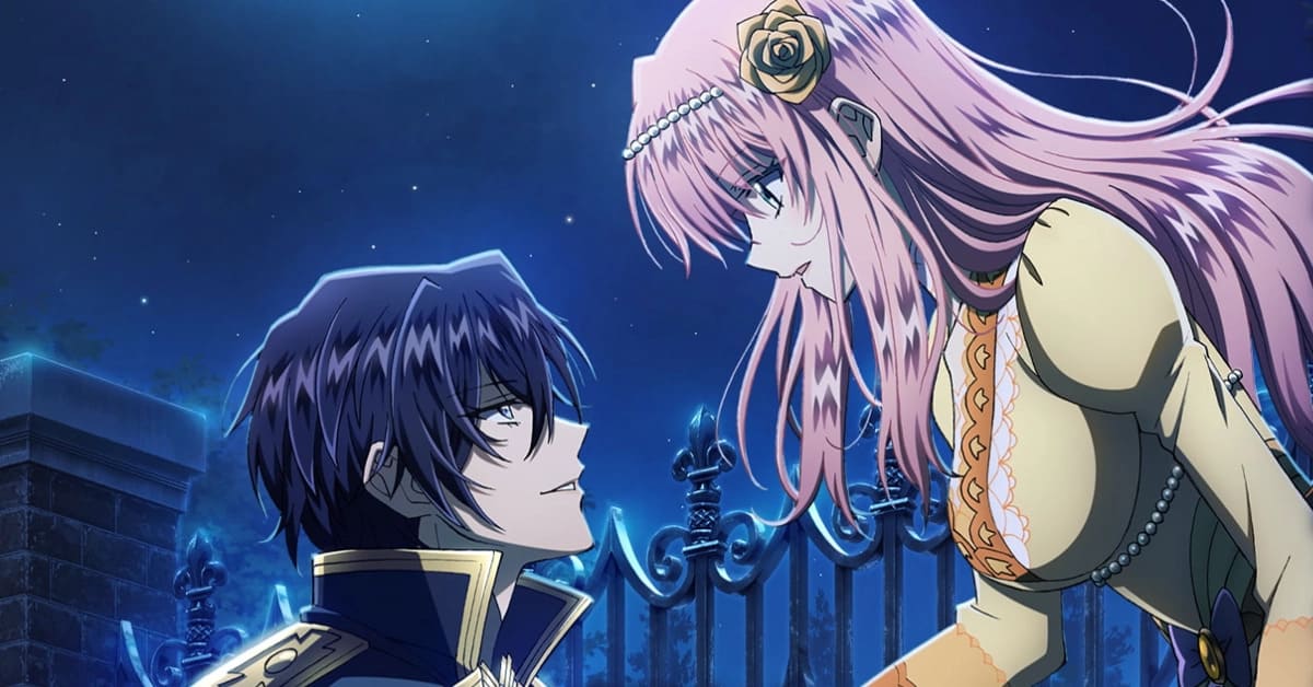 Arnold (Nobunaga Shimazaki) e Rishe (Ikumi Hasegawa) frente a frente à noite, em 7th Time Loop
